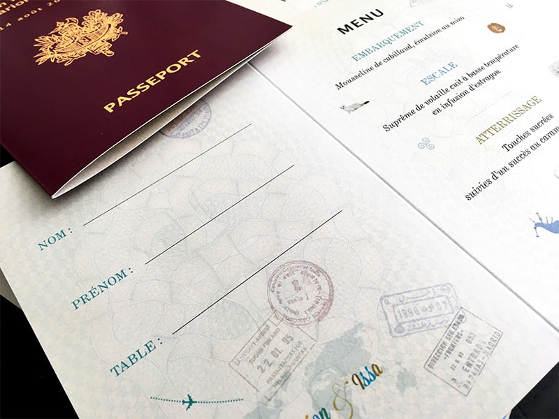 Idée menu passeport