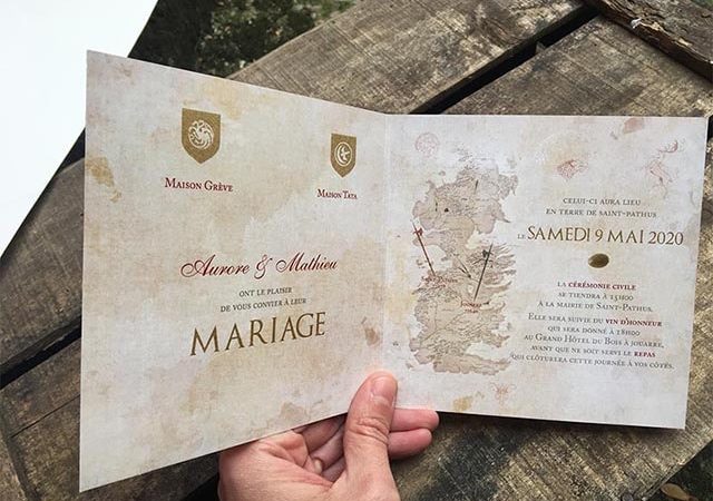 faire part wedding is coming GOT