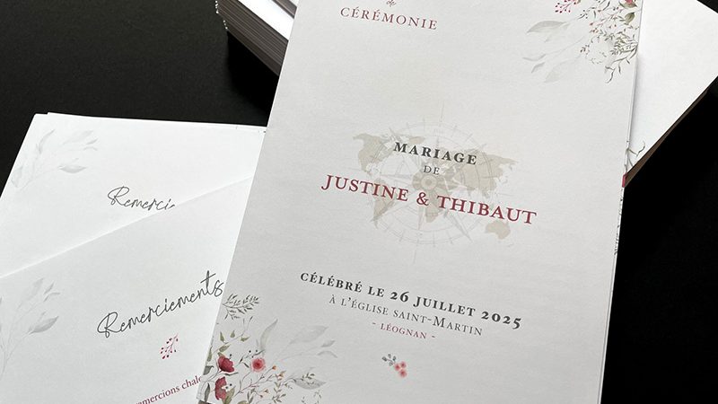 livret-ceremonie-mariage-champetre-aquarelle-fleurs-rouge-blanc-romantique